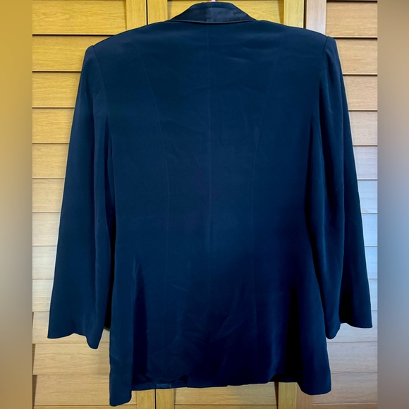 Sioni Navy Blue Designer Rhinestone Button Luxury Glamorous Blazer, Jacket, Sz 8 - Picture 9 of 12